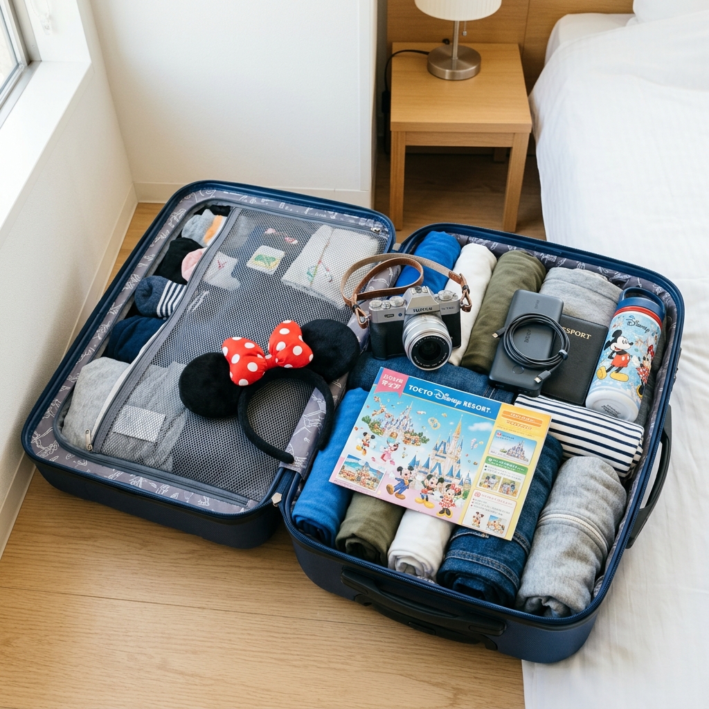 【2026最新】【保存版】ディズニー旅行の持ち物リスト！必需品から季節の便利グッズまで